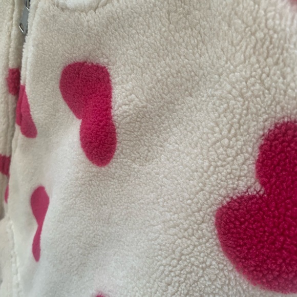 Woman’s Heart Pattern Fleece Jacket - Picture 3 of 11